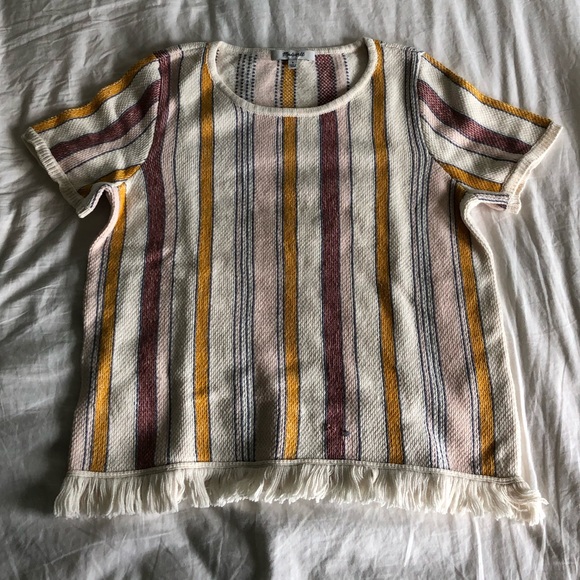 Madewell Blakley stripe sweater tee S - Picture 2 of 7